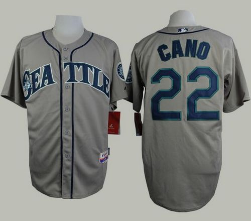Mariners #22 Robinson Cano Grey Cool Base Stitched MLB Jersey